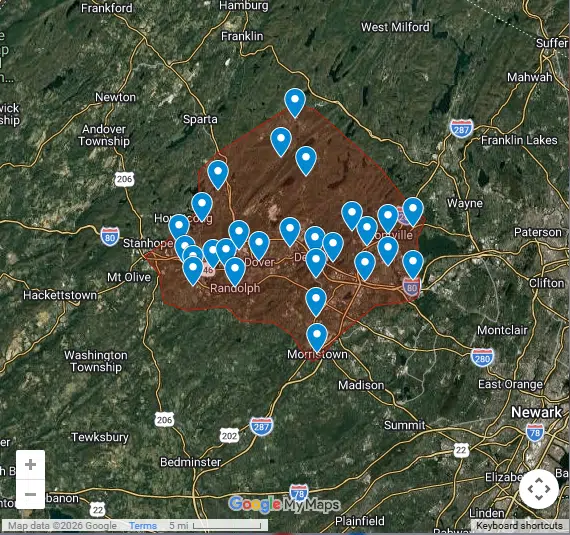 Service Area Map - Click to Interact